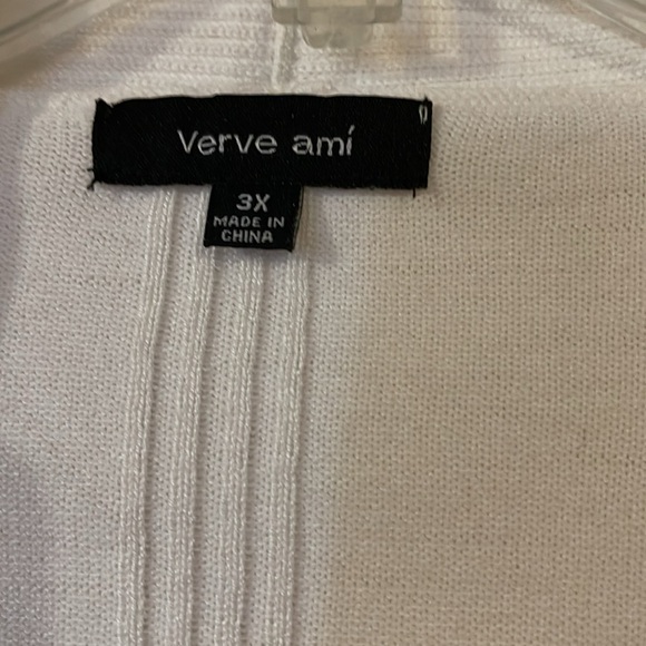 Verve Ami white open cardigan 3X - Picture 2 of 5